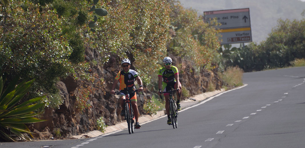Radfahrer in San Miguel de zahlbar, Teneriffa.