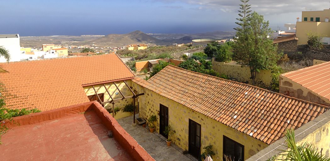 la Bodega Casa Rural, patio desde arriba, jardin interior, San Miguel, Tenerife